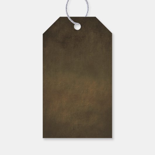 ヴィンテージ素朴金ゴールドオーク結婚ツリーありがとう ギフトタグ (裏面)