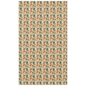 ヴィンテージ素朴金ゴールドフローラクリスマスエフェメラ テーブルクロス (正面)