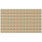 ヴィンテージ素朴金ゴールドフローラクリスマスエフェメラ テーブルクロス (正面(横))