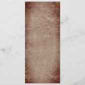 ヴィンテージ素朴電球結婚レンガ メニュー (裏面)