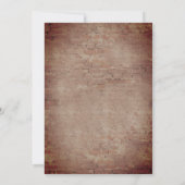 ヴィンテージ素朴電球結婚レンガ 招待状 (裏面)