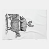 ヴィンテージ素朴飼育動物キッチン キッチンタオル (横)