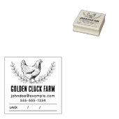 ヴィンテージ素朴鶏卵スタンプ ラバースタンプ (押印)