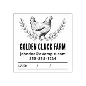 ヴィンテージ素朴鶏卵スタンプ ラバースタンプ (インプリント)