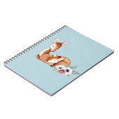 ヴィンテージ素朴鹿の森フローラ赤ちゃんシャワー ノートブック (左側)