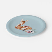 ヴィンテージ素朴鹿の森フローラ赤ちゃんシャワー ペーパープレート (アングル)