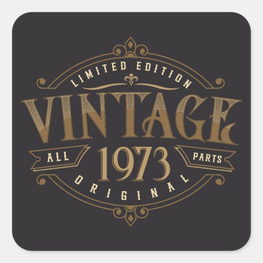 ヴィンテージ素朴1973 スクエアシール (正面)