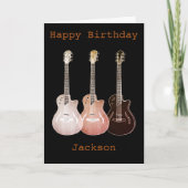 ヴィンテージ素朴・アート・ミュージック・ギター・アッド・ネーム・ジャクソン カード (正面)
