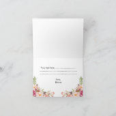 ヴィンテージ素朴・フローラ・ボホ・ベビー・シャワー・カード カード (内部)