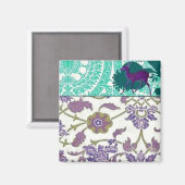 ヴィンテージ紫と緑の磁石 マグネット (正面/裏面)