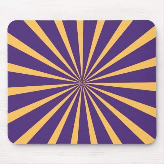 ヴィンテージ紫と黄ストライプの色 マウスパッド (正面)