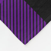 ヴィンテージ紫と黒のバッファロープレイド フリースブランケット (角)