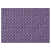 ヴィンテージ紫のフローラ渦巻き テーブルクロス (正面(横))