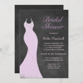 ヴィンテージ紫のブライダルシャワーの招待状 招待状 (正面/裏面)