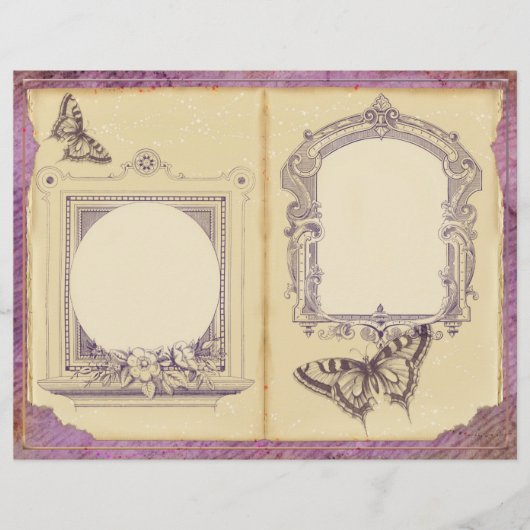 ヴィンテージ紫の情熱フローラジャーナル (正面)