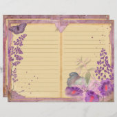 ヴィンテージ紫の情熱フローラジャーナル (正面/裏面)