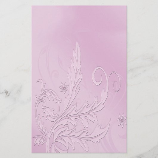ヴィンテージ紫の情熱フローラ 便箋 (正面)