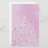 ヴィンテージ紫の情熱フローラ 便箋 (正面/裏面)