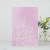 ヴィンテージ紫の情熱フローラ 便箋 (スタンド正面)