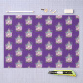 ヴィンテージ紫の海の魔女のパターン 薄葉紙 (クラフト)