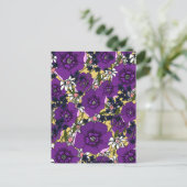 ヴィンテージ紫の野花 シーズンポストカード (スタンド正面)