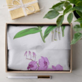 ヴィンテージ紫エキゾチック蘭の花の切り離し 薄葉紙 (ギフト)