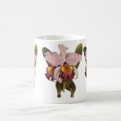 ヴィンテージ紫カトレヤオーキッド、熱帯花 コーヒーマグカップ (中央)