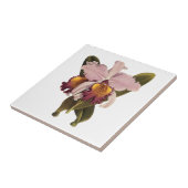 ヴィンテージ紫カトレヤオーキッド、熱帯花 タイル (側面)