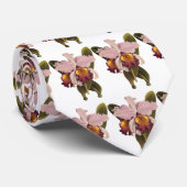 ヴィンテージ紫カトレヤオーキッド、熱帯花 ネクタイ (ロール)