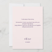 ヴィンテージ紫ストライプの花マザーズデイカード サンキューカード (裏面)