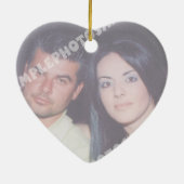 ヴィンテージ紫バラ結婚ズ セラミックオーナメント (裏面)