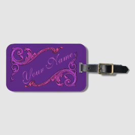 ヴィンテージ紫ビクトリアン ラゲッジタグ