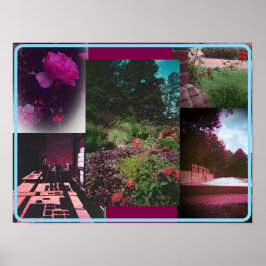 ヴィンテージ紫フィルムコラージュ ポスター