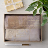 ヴィンテージ紫フランスのバラ金ゴールド箔バロック 薄葉紙 (ギフト)