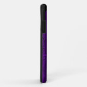 ヴィンテージ紫フローラとモノグラムA Case-Mate iPhoneケース (裏面/右)