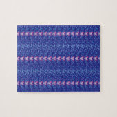 ヴィンテージ紫フローラの壁紙パターン ジグソーパズル (横)