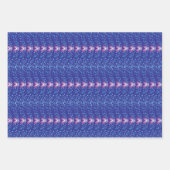 ヴィンテージ紫フローラの壁紙パターン ラッピングペーパーシート (正面)