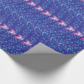 ヴィンテージ紫フローラの壁紙パターン ラッピングペーパー (角)