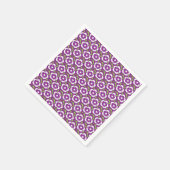 ヴィンテージ紫フローラディアンツスバルバータパターン スタンダードカクテルナプキン (角)