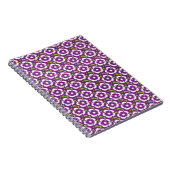 ヴィンテージ紫フローラディアンツスバルバータパターン ノートブック (右側)