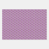 ヴィンテージ紫フローラディアンツスバルバータパターン ラッピングペーパーシート (正面2)