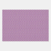 ヴィンテージ紫フローラディアンツスバルバータパターン ラッピングペーパーシート (正面)