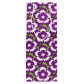 ヴィンテージ紫フローラディアンツスバルバータパターン ワインギフトバッグ (裏面)