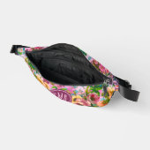 ヴィンテージ紫フローラピンク模様モノグラム ファニーパック (見開き)