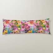 ヴィンテージ紫フローラピンク ボディピロー (裏面)