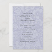 ヴィンテージ紫フローラ卒業写真コラージュ 招待状 (裏面)