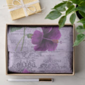 ヴィンテージ紫フローラ 薄葉紙 (ギフト)