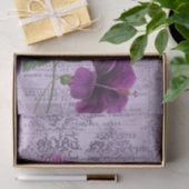 ヴィンテージ紫フローラ 薄葉紙 (ギフト)