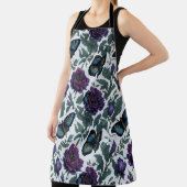 ヴィンテージ紫マゼンタフローラ エプロン (インサイチュ)