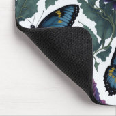 ヴィンテージ紫マゼンタフローラ マウスパッド (コーナー)